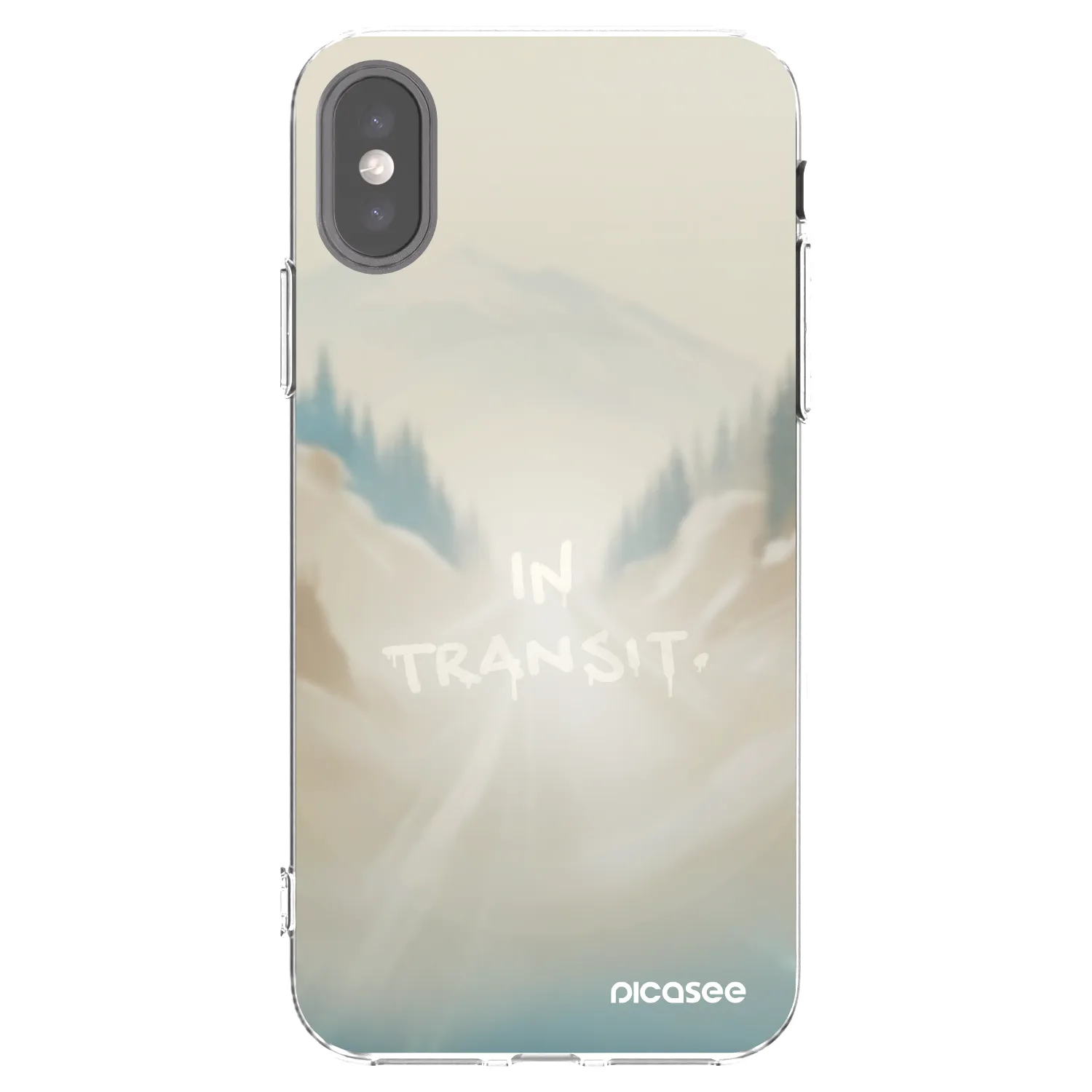 Picasee silikonový průhledný obal pro Apple iPhone X/XS - IN TRANSIT
