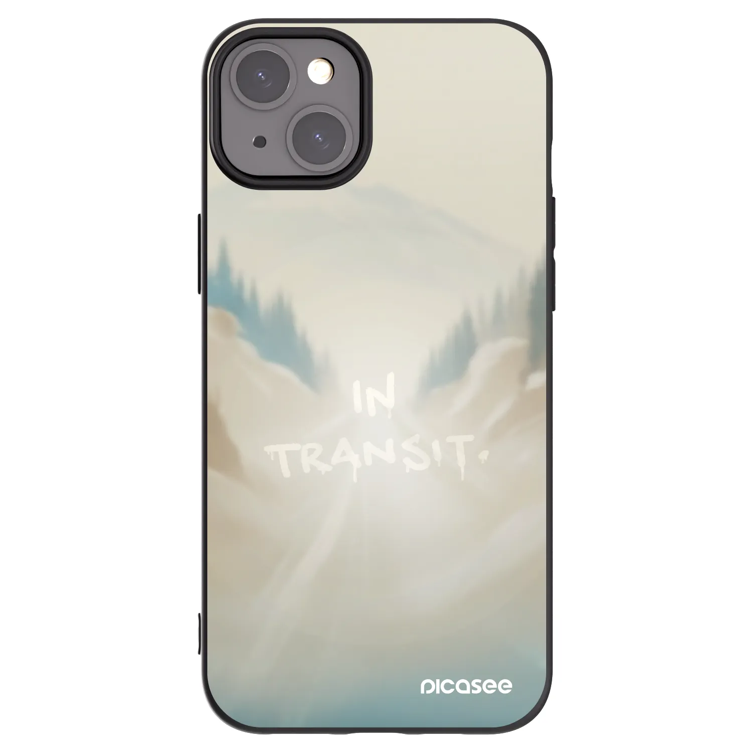 Picasee silikonový černý obal pro Apple iPhone 15 Plus - IN TRANSIT