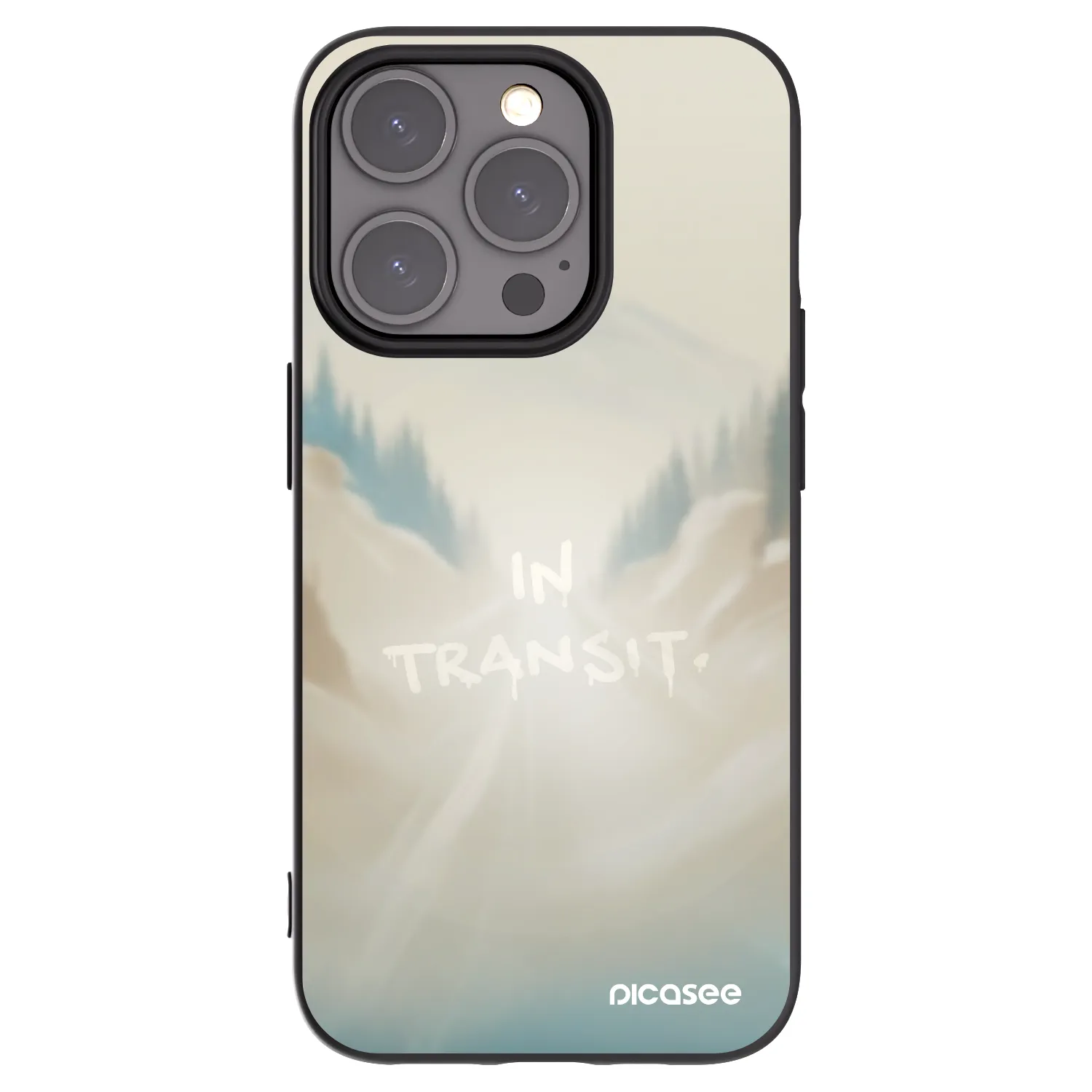 Picasee silikonový černý obal pro Apple iPhone 15 Pro - IN TRANSIT