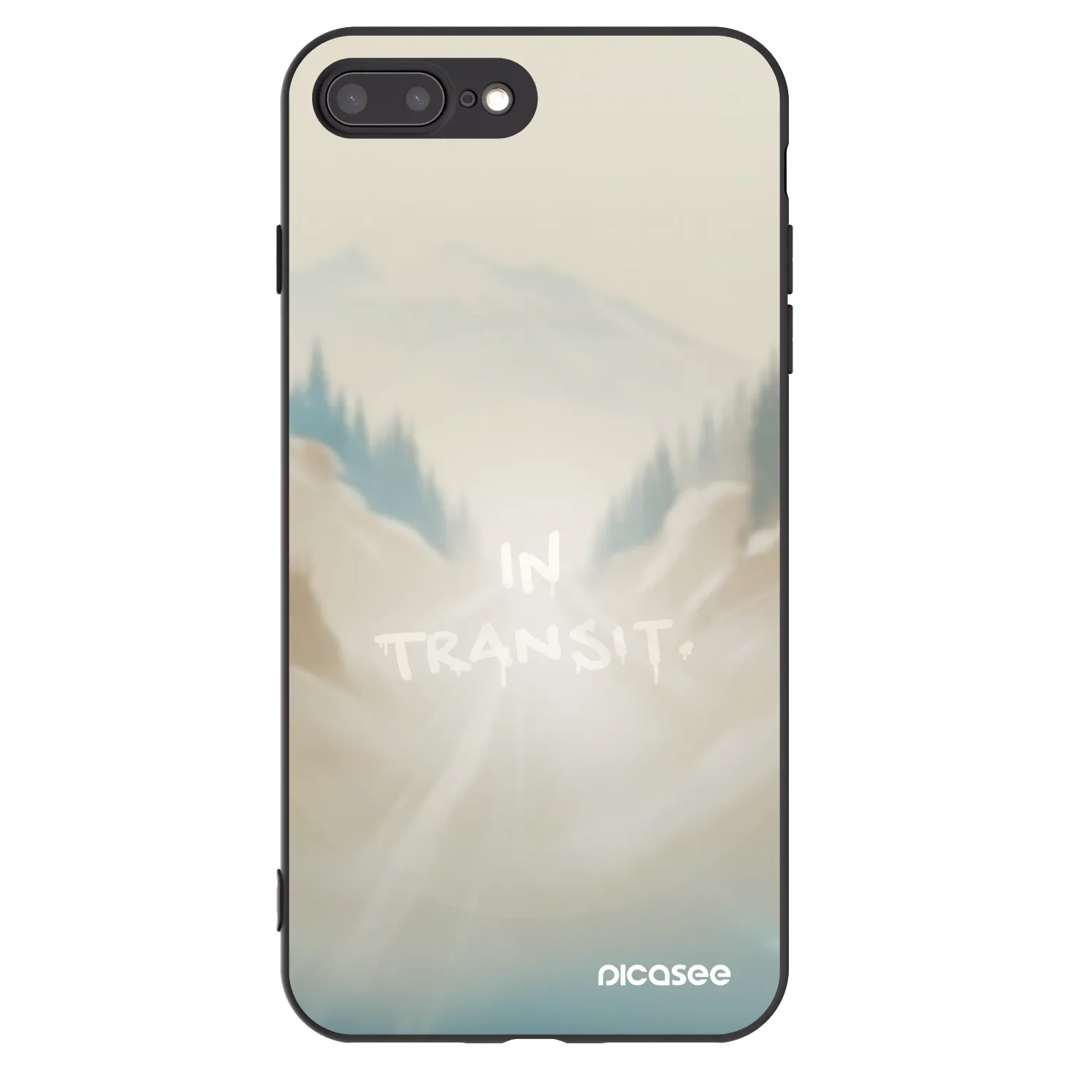 Picasee silikonový černý obal pro Apple iPhone 8 Plus - IN TRANSIT