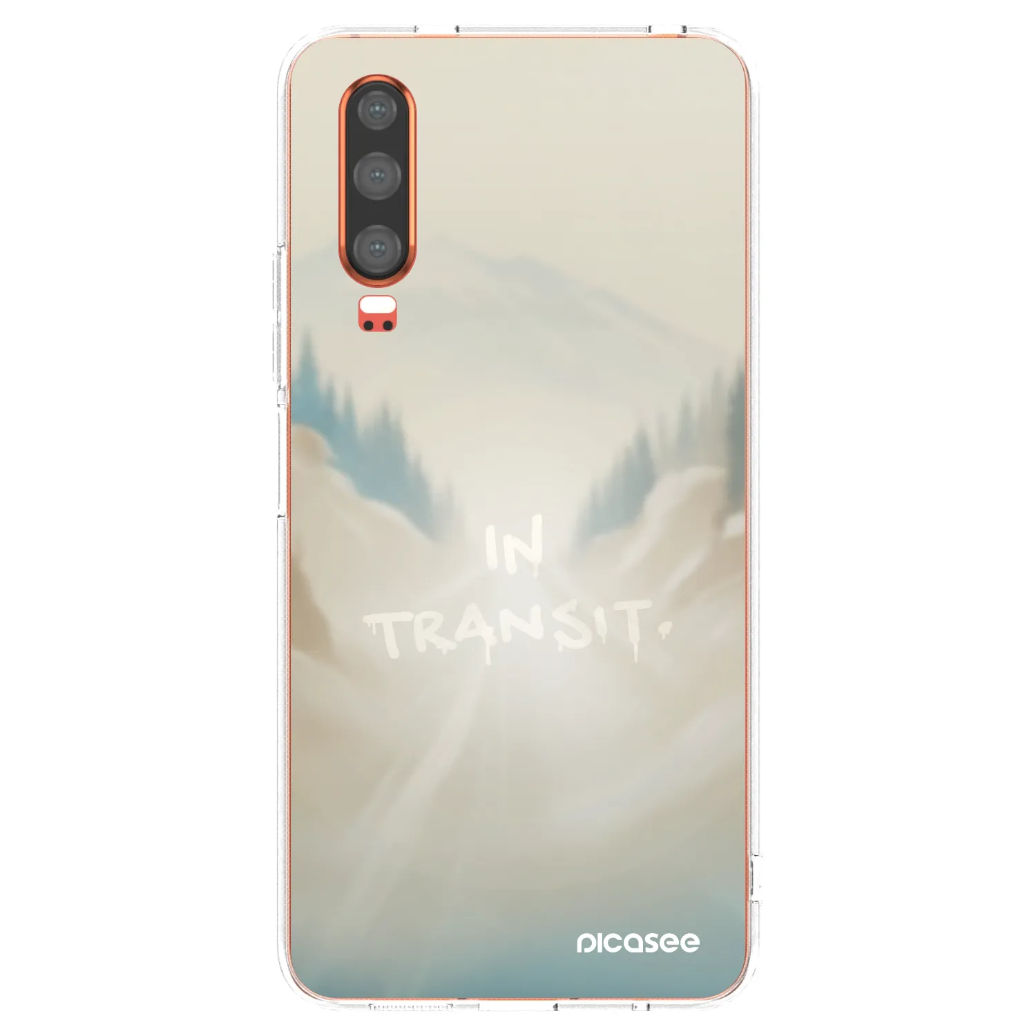 Picasee silikonový průhledný obal pro Huawei P30 - IN TRANSIT