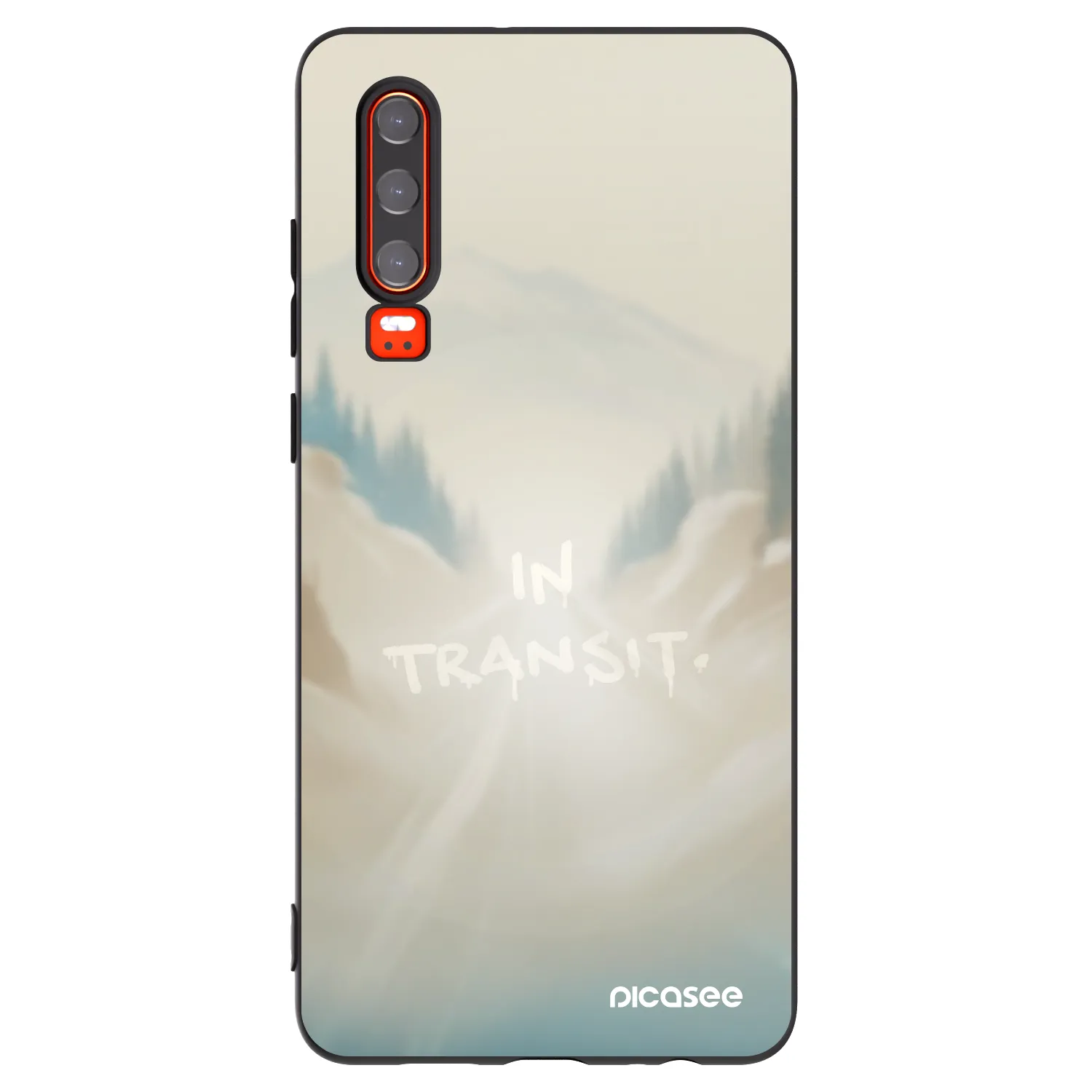 Picasee silikonový černý obal pro Huawei P30 - IN TRANSIT