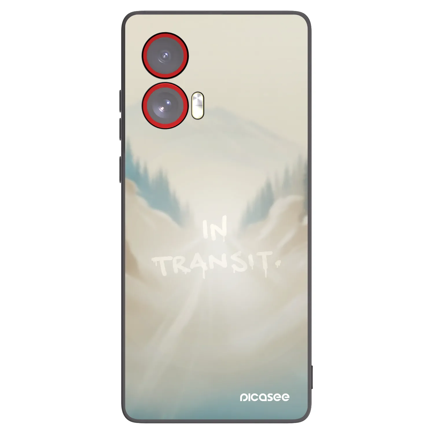 Picasee silikonový černý obal pro Motorola Edge 50 Fusion - IN TRANSIT