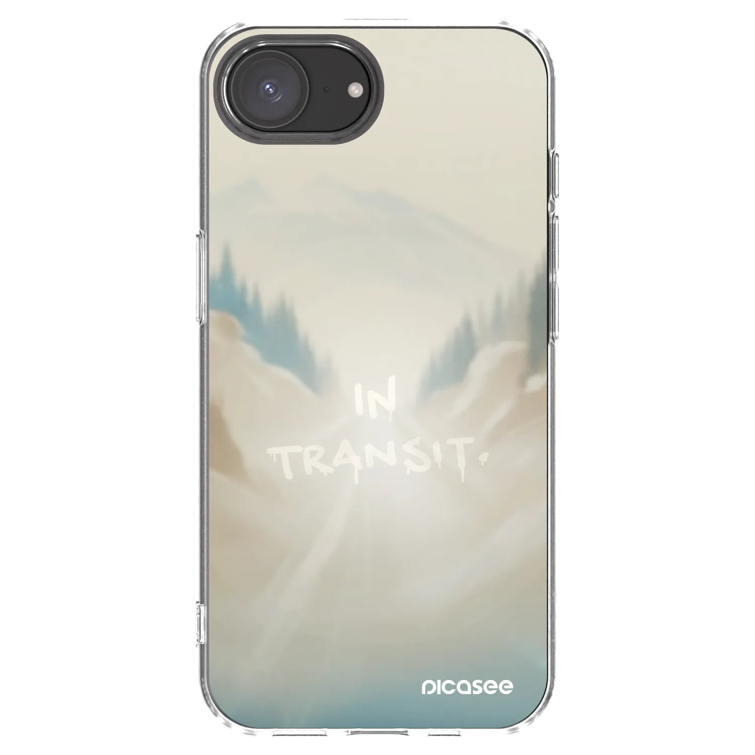 Picasee silikonový průhledný obal pro Apple iPhone 17e - IN TRANSIT
