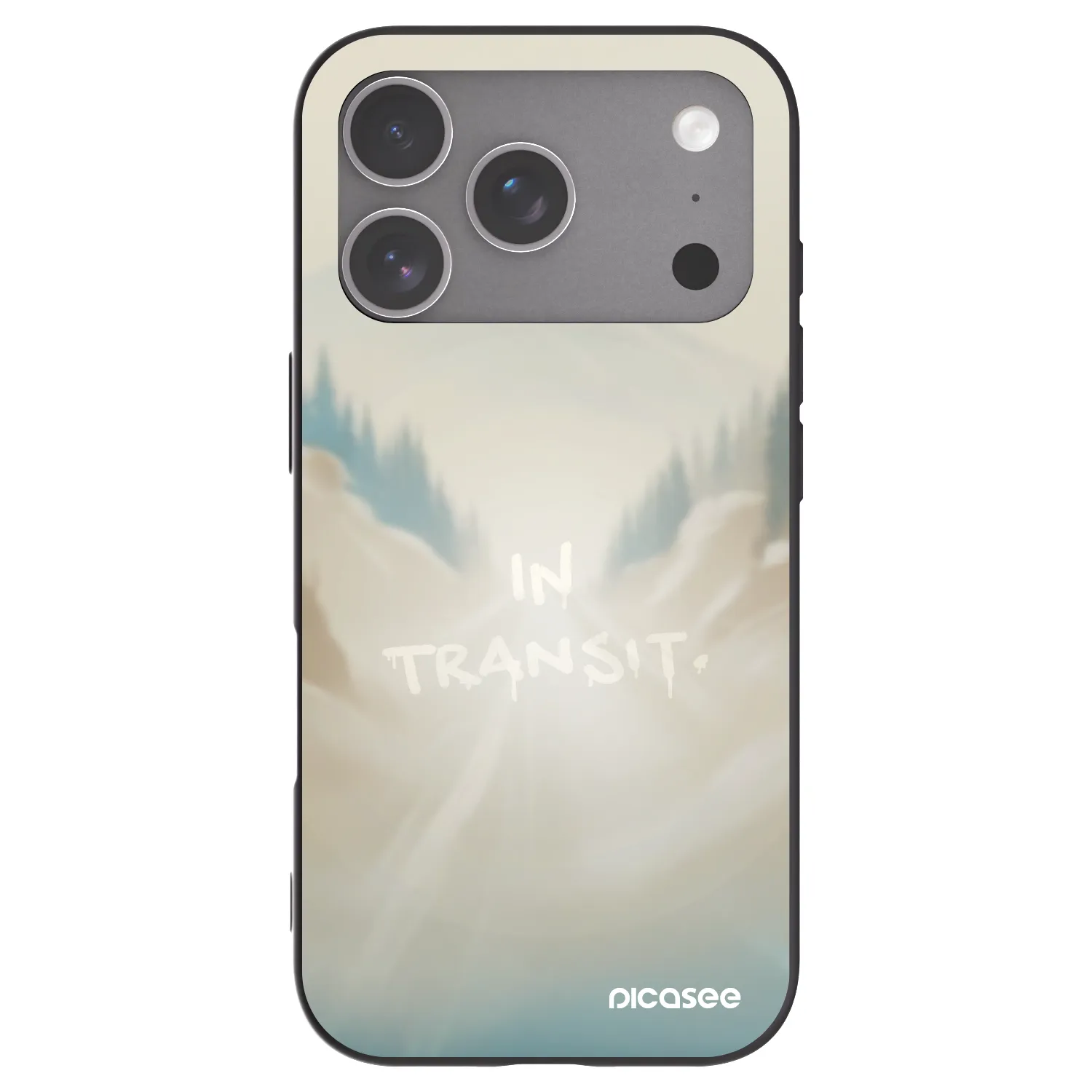 Picasee silikonový černý obal pro Apple iPhone 18 Pro - IN TRANSIT