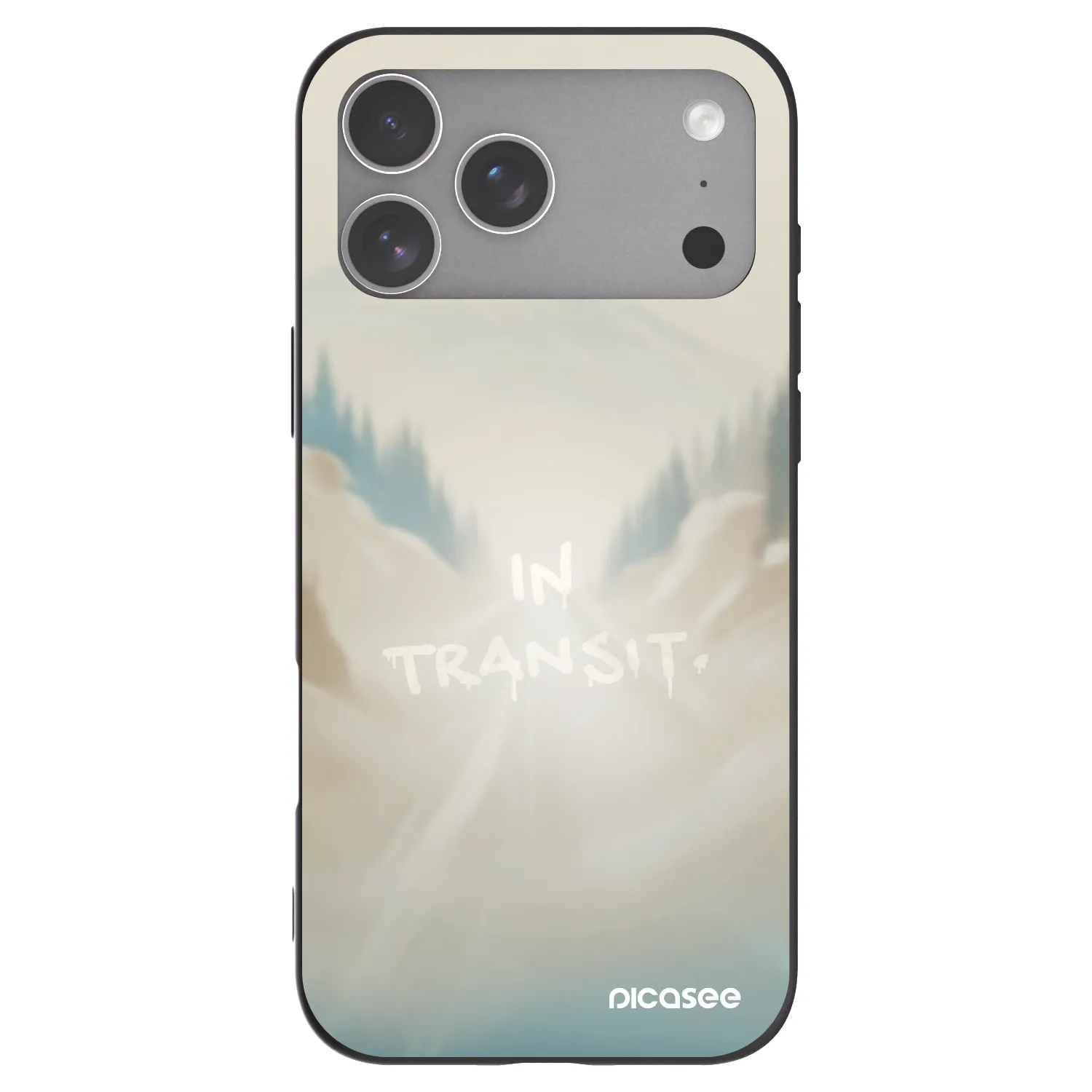 Picasee silikonový černý obal pro Apple iPhone 18 Pro Max - IN TRANSIT