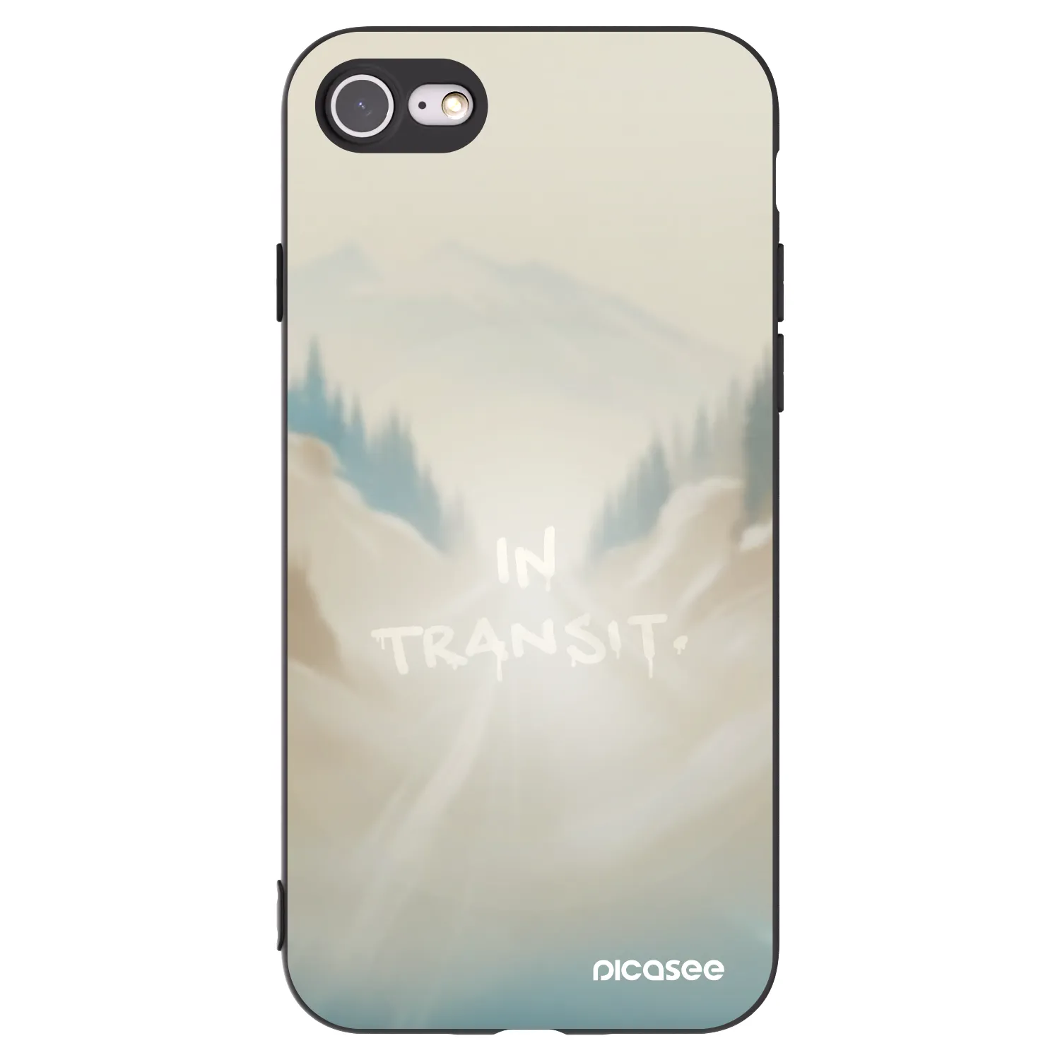 Picasee silikonový černý obal pro Apple iPhone SE 2020 - IN TRANSIT