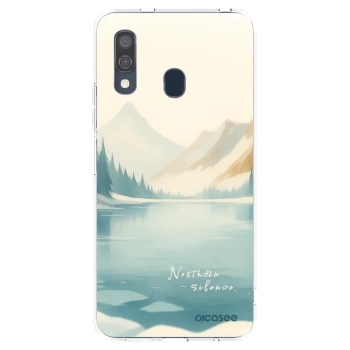 Picasee silikonový průhledný obal pro Samsung Galaxy A40 A405F - NOTHERN SILENCE