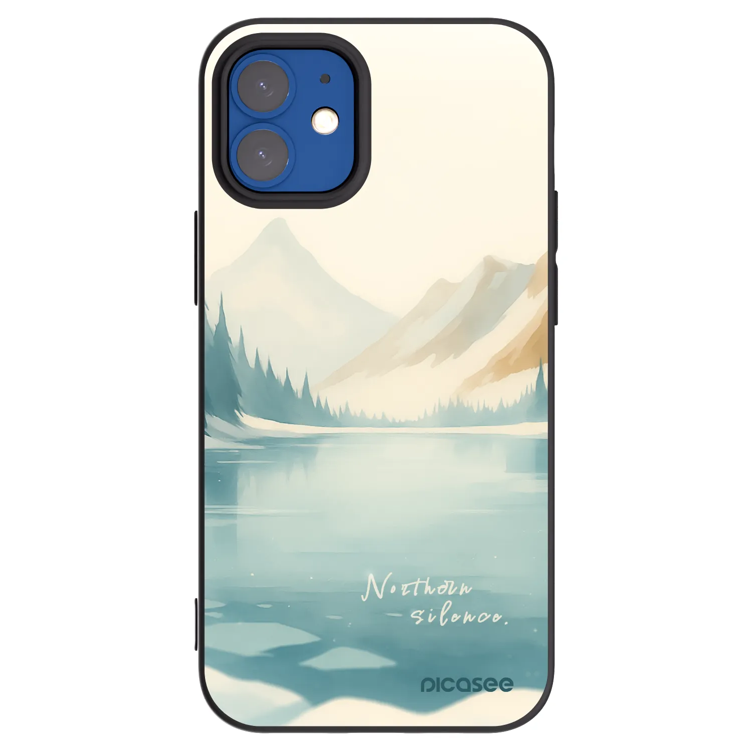 Picasee silikonový černý obal pro Apple iPhone 12 mini - NOTHERN SILENCE