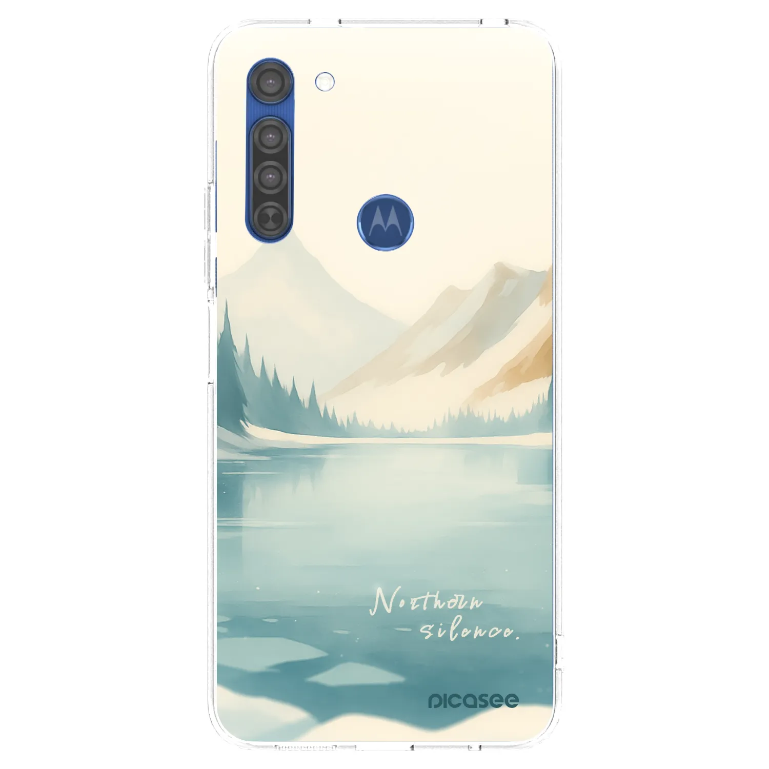 Picasee silikonový průhledný obal pro Motorola Moto G8 - NOTHERN SILENCE