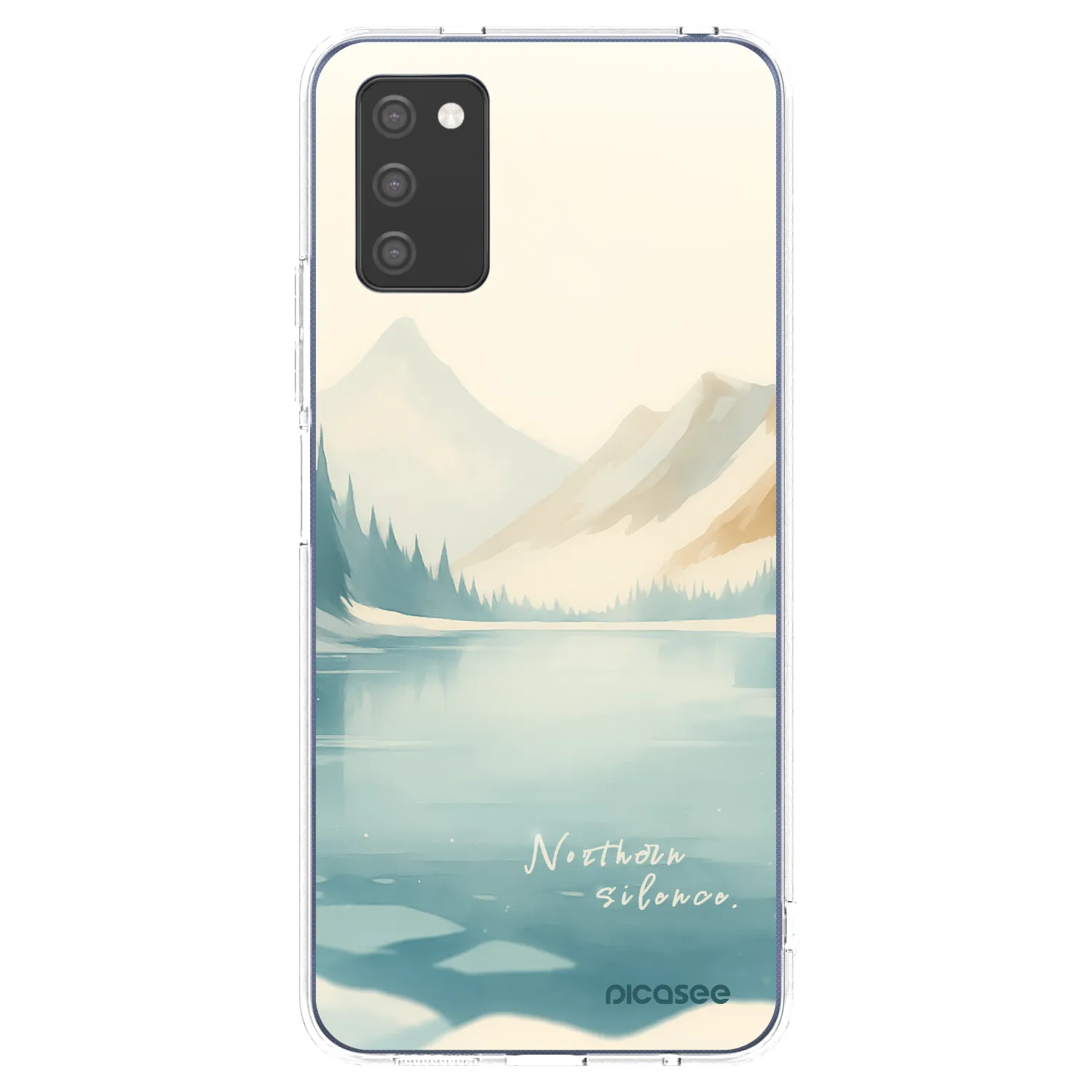 Picasee silikonový průhledný obal pro Samsung Galaxy A02s A025G - NOTHERN SILENCE