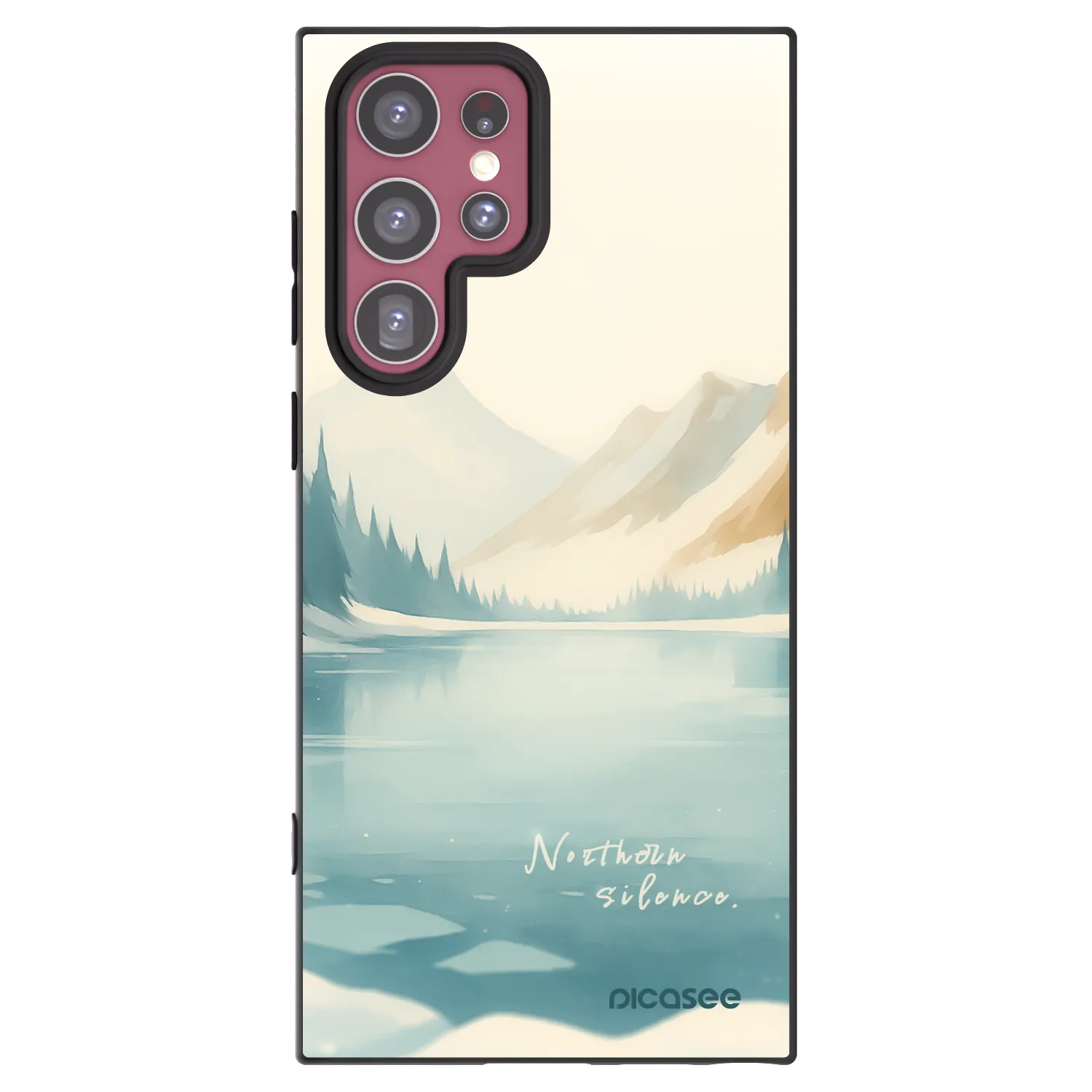 Picasee silikonový černý obal pro Samsung Galaxy S22 Ultra 5G - NOTHERN SILENCE