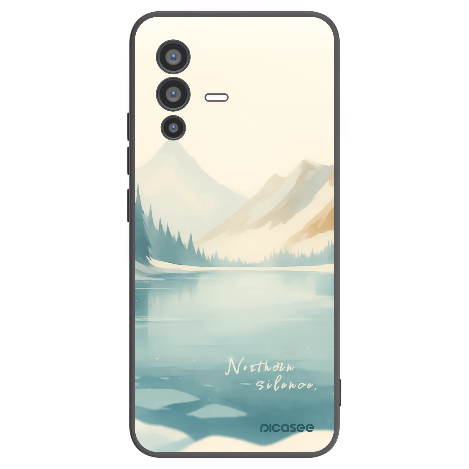 Picasee silikonový černý obal pro Vivo V23 5G - NOTHERN SILENCE