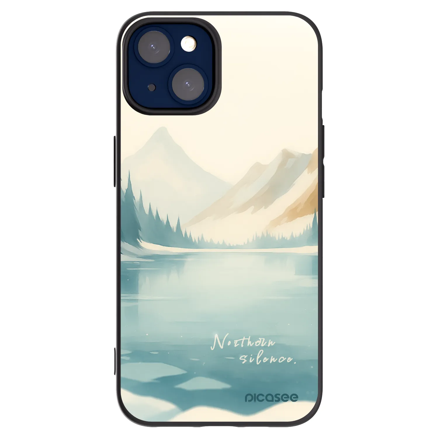 Picasee silikonový černý obal pro Apple iPhone 14 - NOTHERN SILENCE