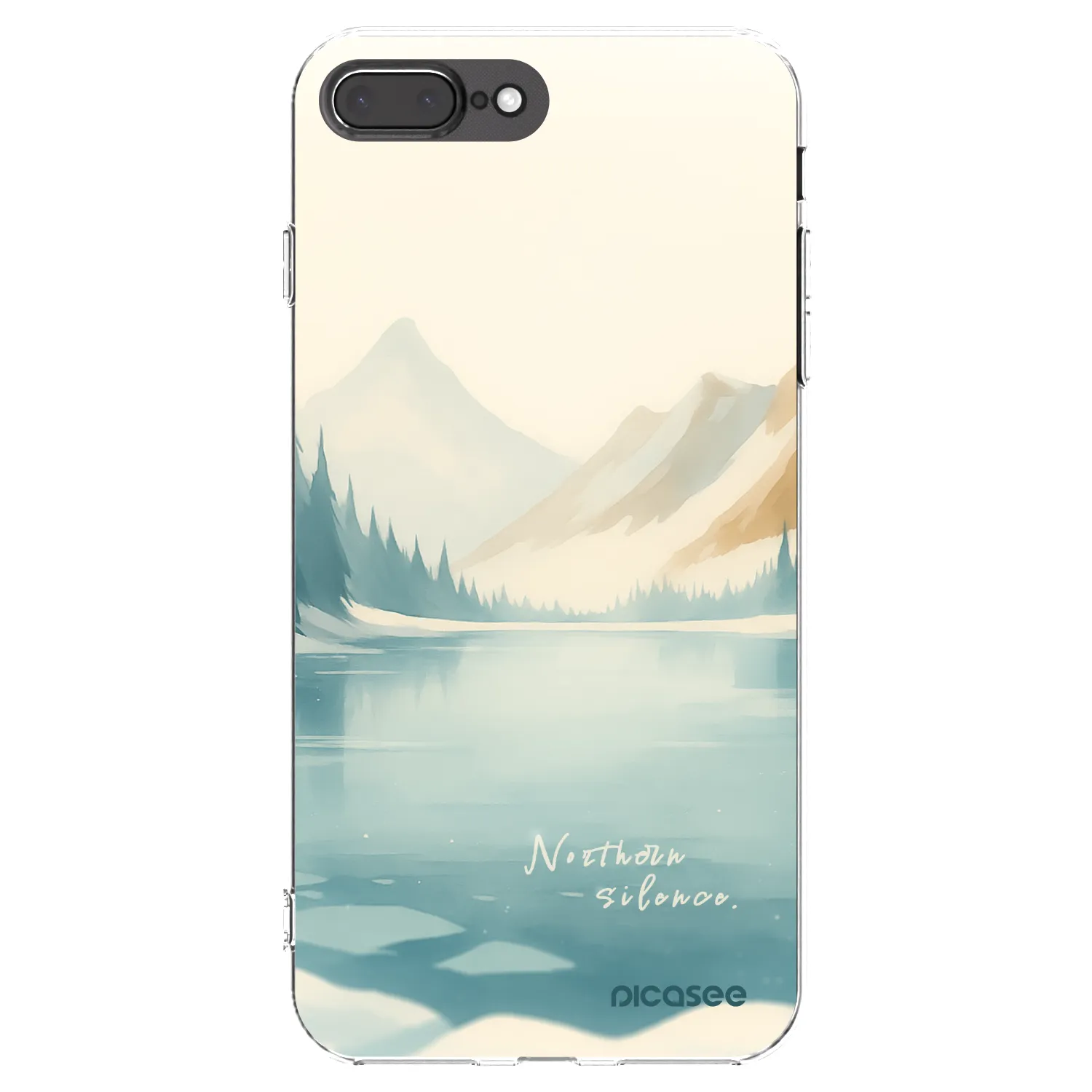 Picasee silikonový průhledný obal pro Apple iPhone 8 Plus - NOTHERN SILENCE