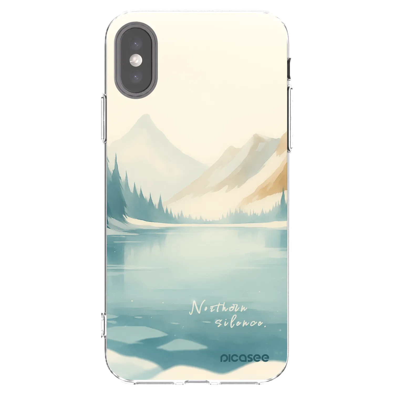 Picasee silikonový průhledný obal pro Apple iPhone X/XS - NOTHERN SILENCE