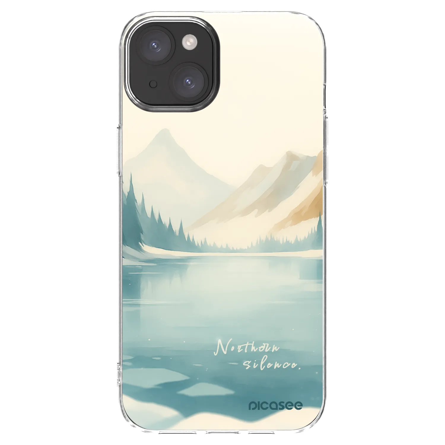 Picasee silikonový průhledný obal pro Apple iPhone 15 Plus - NOTHERN SILENCE