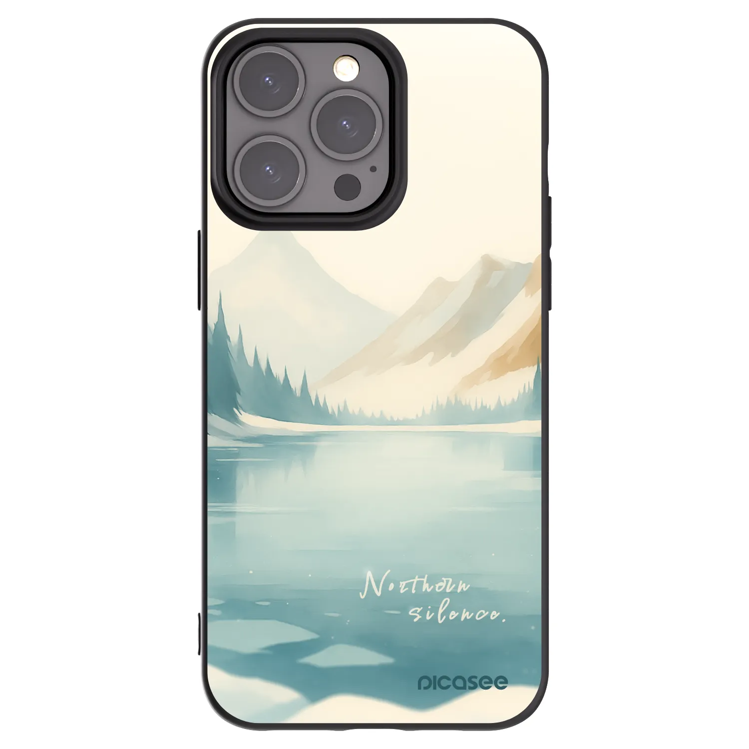 Picasee silikonový černý obal pro Apple iPhone 15 Pro Max - NOTHERN SILENCE