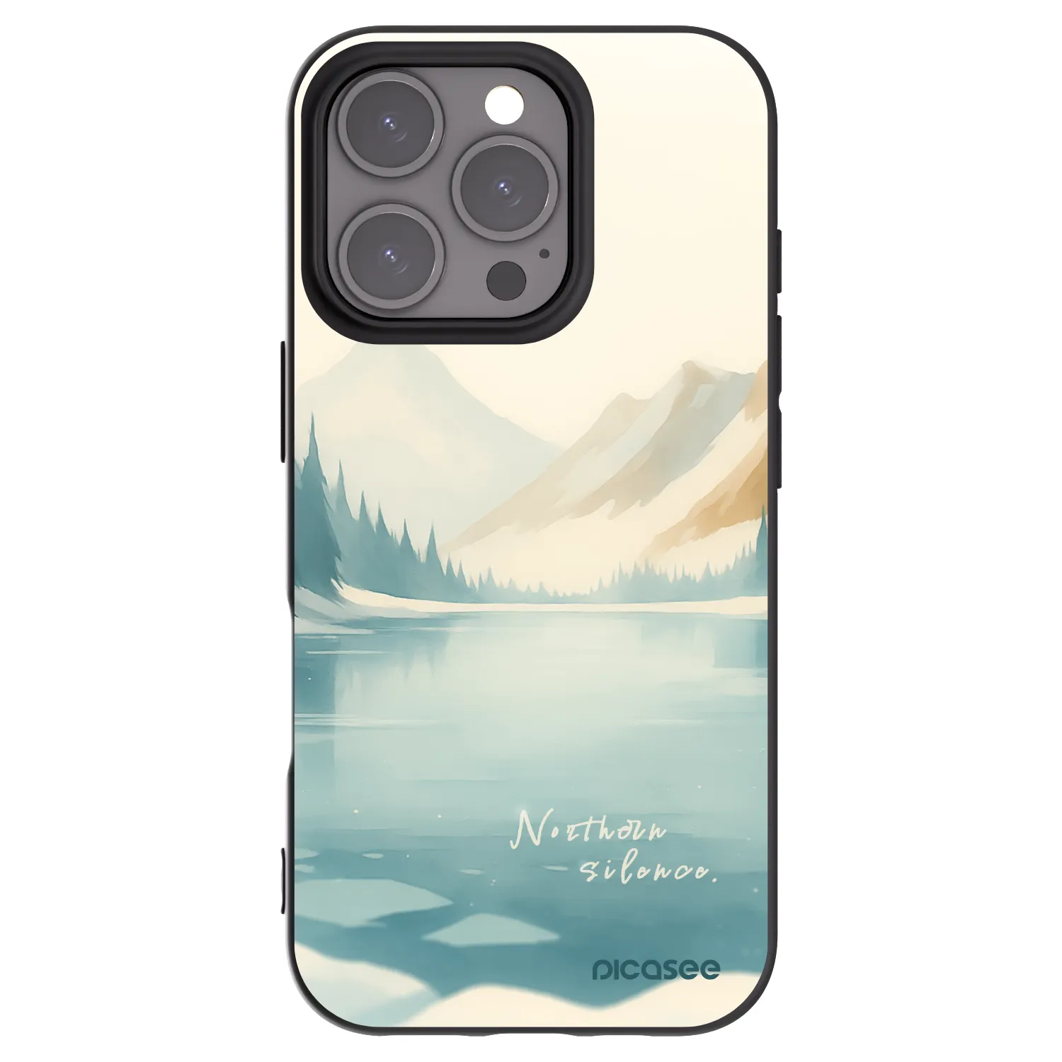 Picasee silikonový černý obal pro Apple iPhone 16 Pro - NOTHERN SILENCE