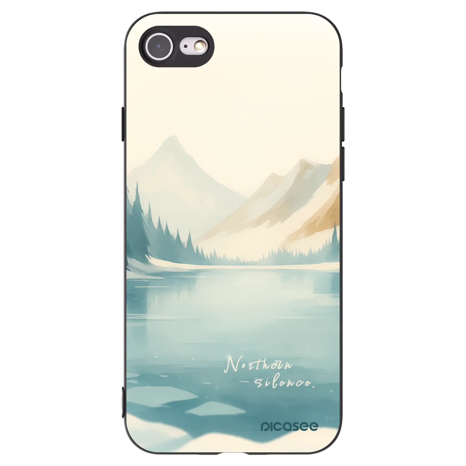 Picasee silikonový černý obal pro Apple iPhone 8 - NOTHERN SILENCE