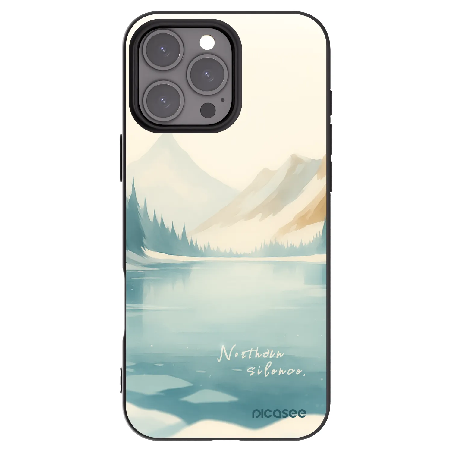 Picasee silikonový černý obal pro Apple iPhone 16 Pro Max - NOTHERN SILENCE