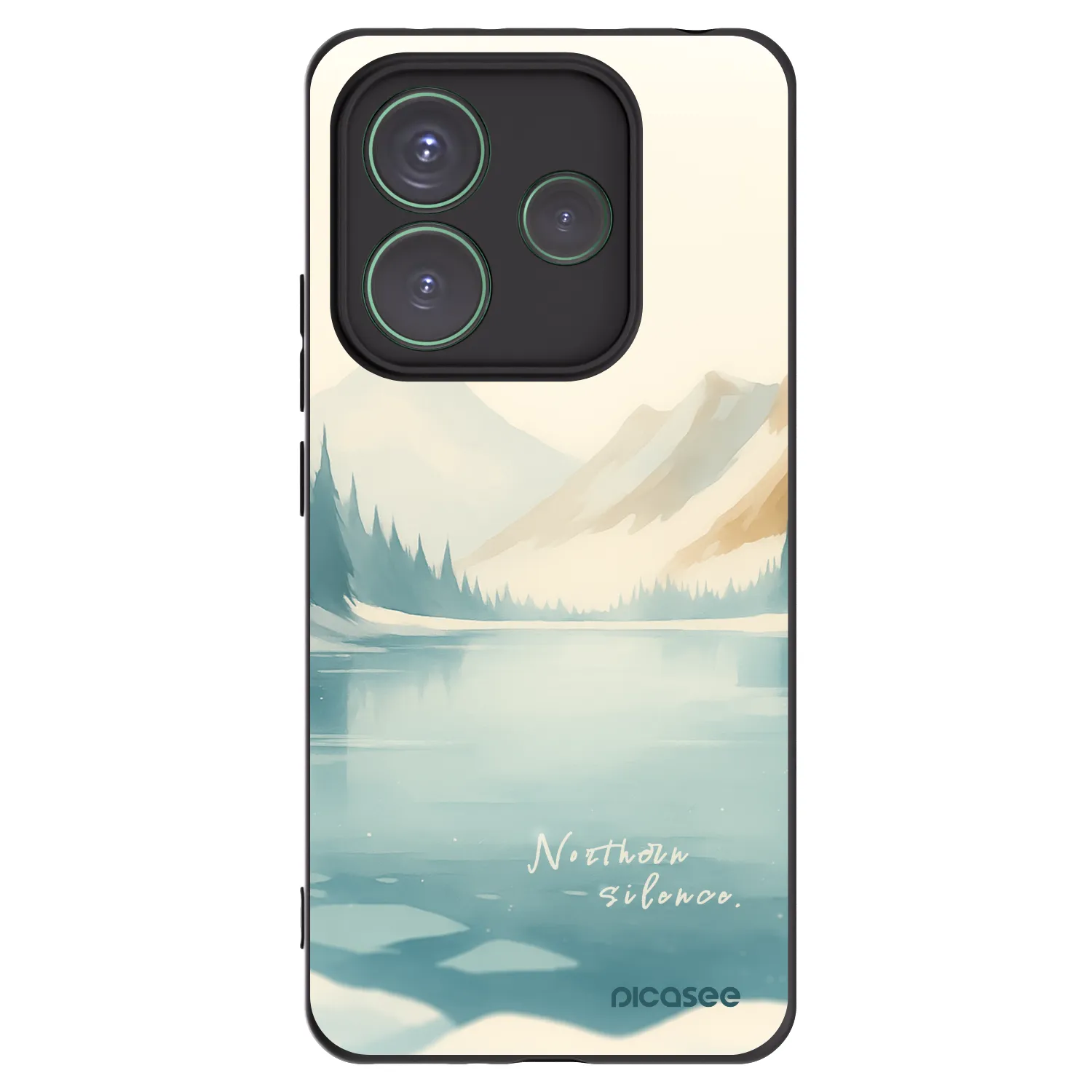 Picasee silikonový černý obal pro Xiaomi Redmi Note 14 5G - NOTHERN SILENCE