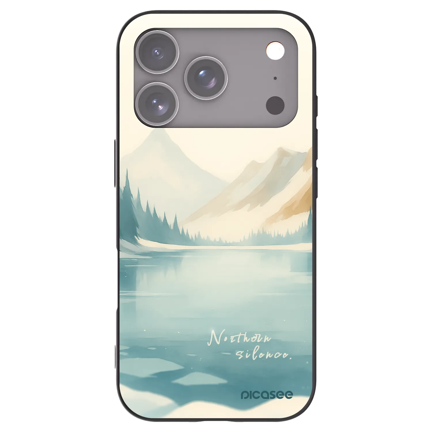 Picasee silikonový černý obal pro Apple iPhone 17 Pro - NOTHERN SILENCE