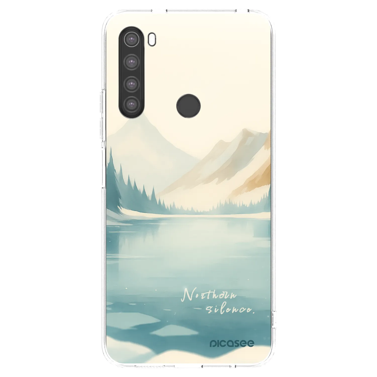 Picasee silikonový průhledný obal pro Xiaomi Redmi Note 8 - NOTHERN SILENCE