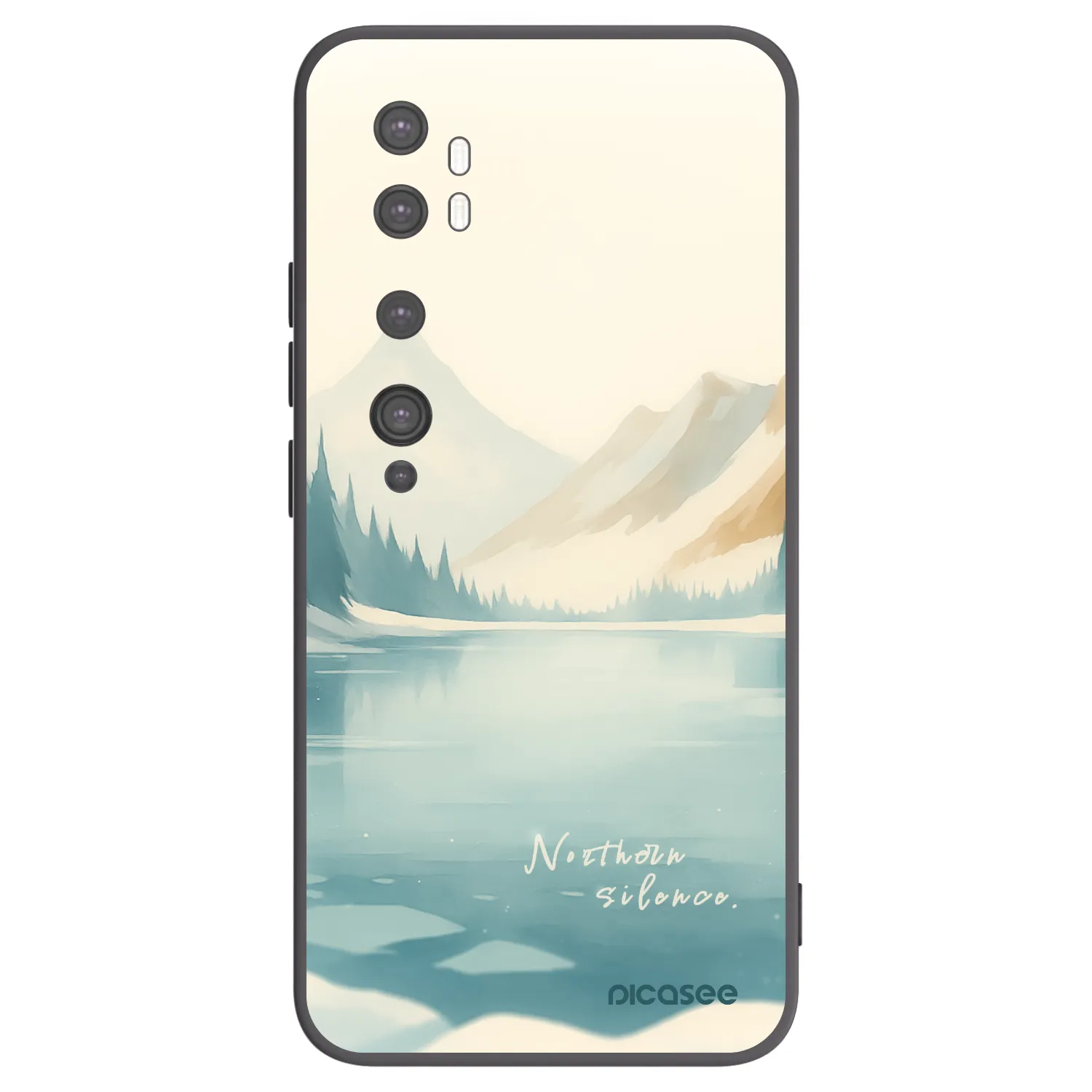 Picasee silikonový černý obal pro Xiaomi Mi Note 10 (Pro) - NOTHERN SILENCE