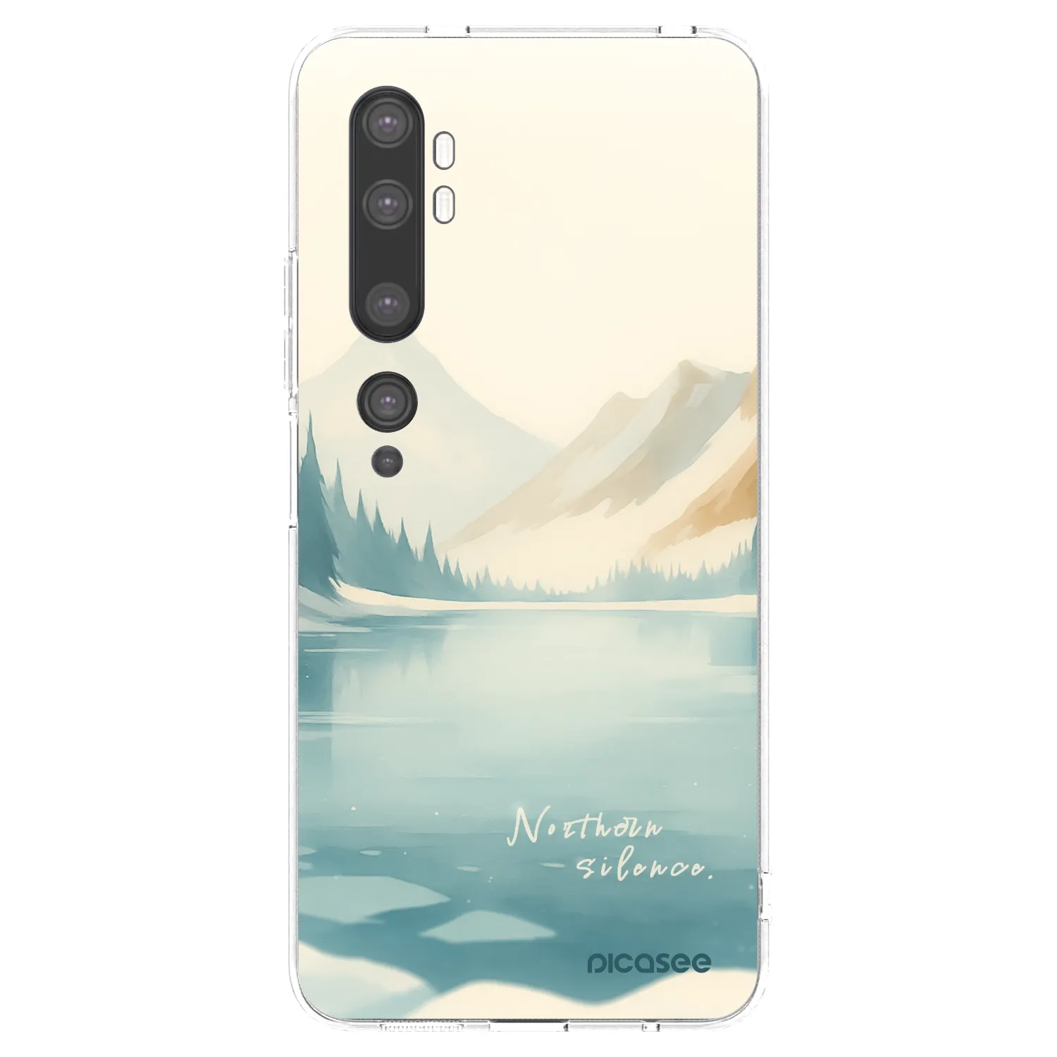 Picasee silikonový průhledný obal pro Xiaomi Mi Note 10 (Pro) - NOTHERN SILENCE