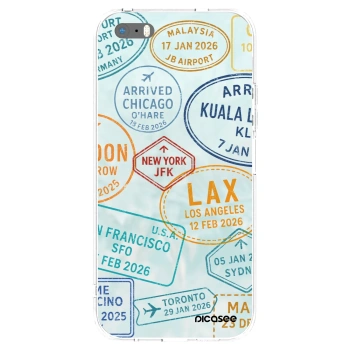 Picasee silikonový průhledný obal pro Apple iPhone 5/5S/SE - PASSPORT EDITION