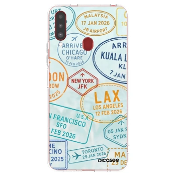 Picasee silikonový průhledný obal pro Samsung Galaxy A20s - PASSPORT EDITION