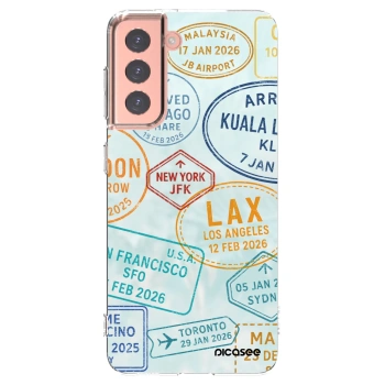 Picasee silikonový průhledný obal pro Samsung Galaxy S21 5G G991B - PASSPORT EDITION