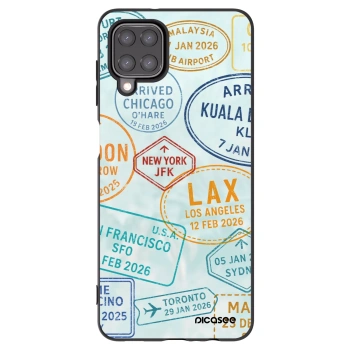 Picasee silikonový černý obal pro Samsung Galaxy A12 A125F - PASSPORT EDITION