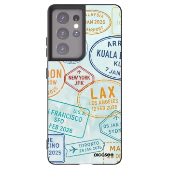 Picasee silikonový černý obal pro Samsung Galaxy S21 Ultra 5G G998B - PASSPORT EDITION