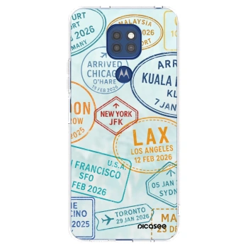 Picasee silikonový průhledný obal pro Motorola Moto G9 Play - PASSPORT EDITION