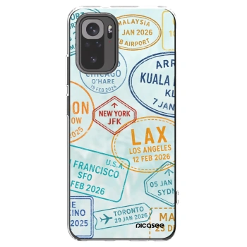 Picasee silikonový průhledný obal pro Xiaomi Redmi Note 10 - PASSPORT EDITION