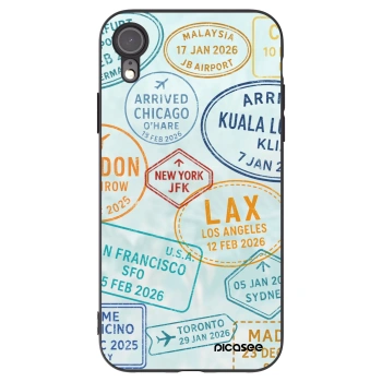 Picasee silikonový černý obal pro Apple iPhone XR - PASSPORT EDITION