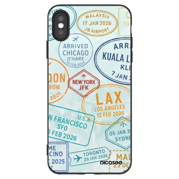 Picasee silikonový černý obal pro Apple iPhone XS Max - PASSPORT EDITION