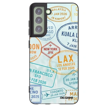 Picasee silikonový černý obal pro Samsung Galaxy S21 FE 5G - PASSPORT EDITION