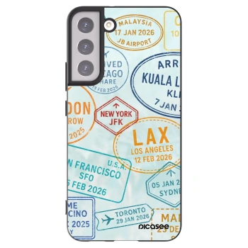 Picasee silikonový černý obal pro Samsung Galaxy S22+ 5G - PASSPORT EDITION