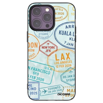 Picasee silikonový černý obal pro Apple iPhone 14 Pro Max - PASSPORT EDITION