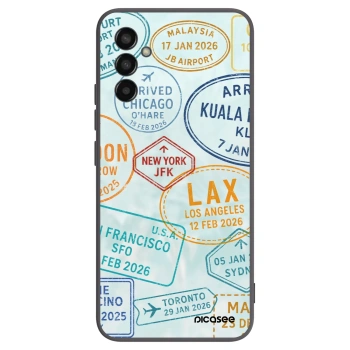Picasee silikonový černý obal pro Samsung Galaxy M13 M135F - PASSPORT EDITION