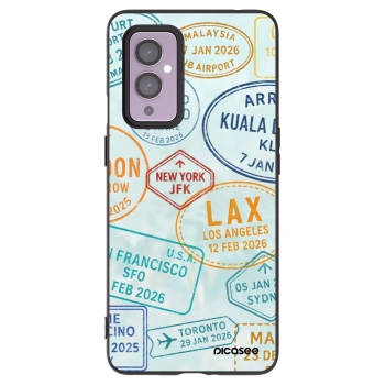 Picasee silikonový černý obal pro OnePlus 9 - PASSPORT EDITION