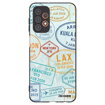 Picasee silikonový černý obal pro Samsung Galaxy A23 A236B 5G - PASSPORT EDITION