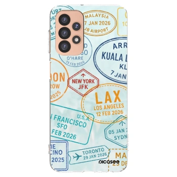 Picasee silikonový průhledný obal pro Samsung Galaxy A23 A236B 5G - PASSPORT EDITION
