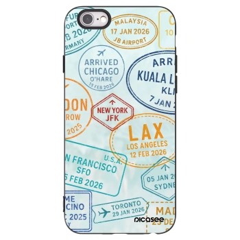 Picasee silikonový černý obal pro Apple iPhone 6/6S - PASSPORT EDITION