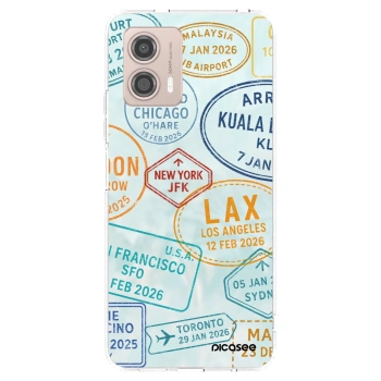 Picasee silikonový průhledný obal pro Motorola Moto G53 5G - PASSPORT EDITION