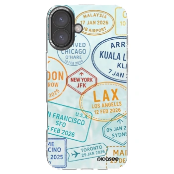 Picasee silikonový průhledný obal pro Apple iPhone 16 Plus - PASSPORT EDITION