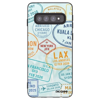 Picasee silikonový černý obal pro Samsung Galaxy S10 G973 - PASSPORT EDITION
